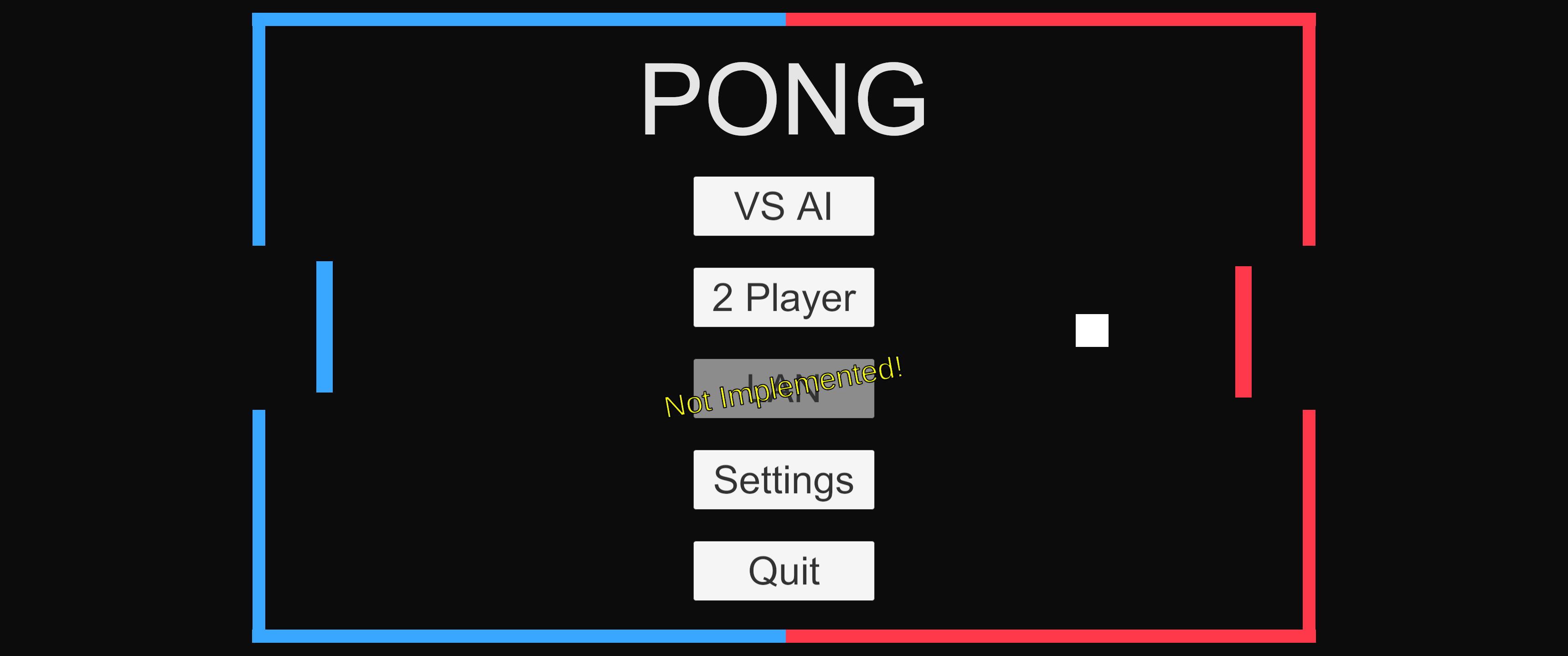 screenshot of pong